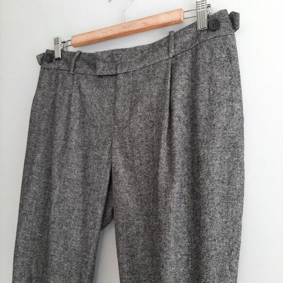 CLUB MONACO Wool Blend Bermudas Short Crop Trousers Grey Sz 6 - Picture 6 of 13